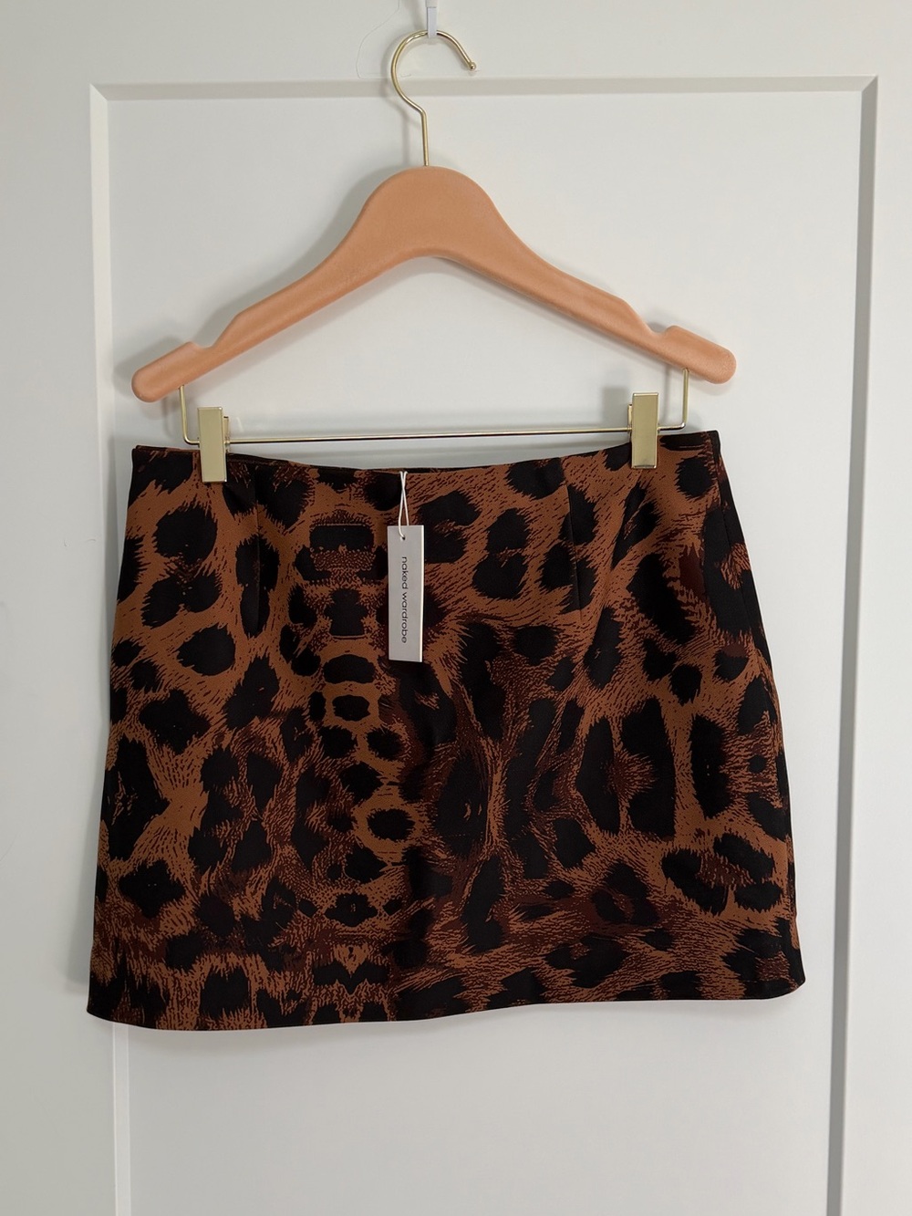 SET - Naked Wardrobe Leopard Power Shoulder Blazer + Mini Skirt Set NWT M - Picture 5 of 7